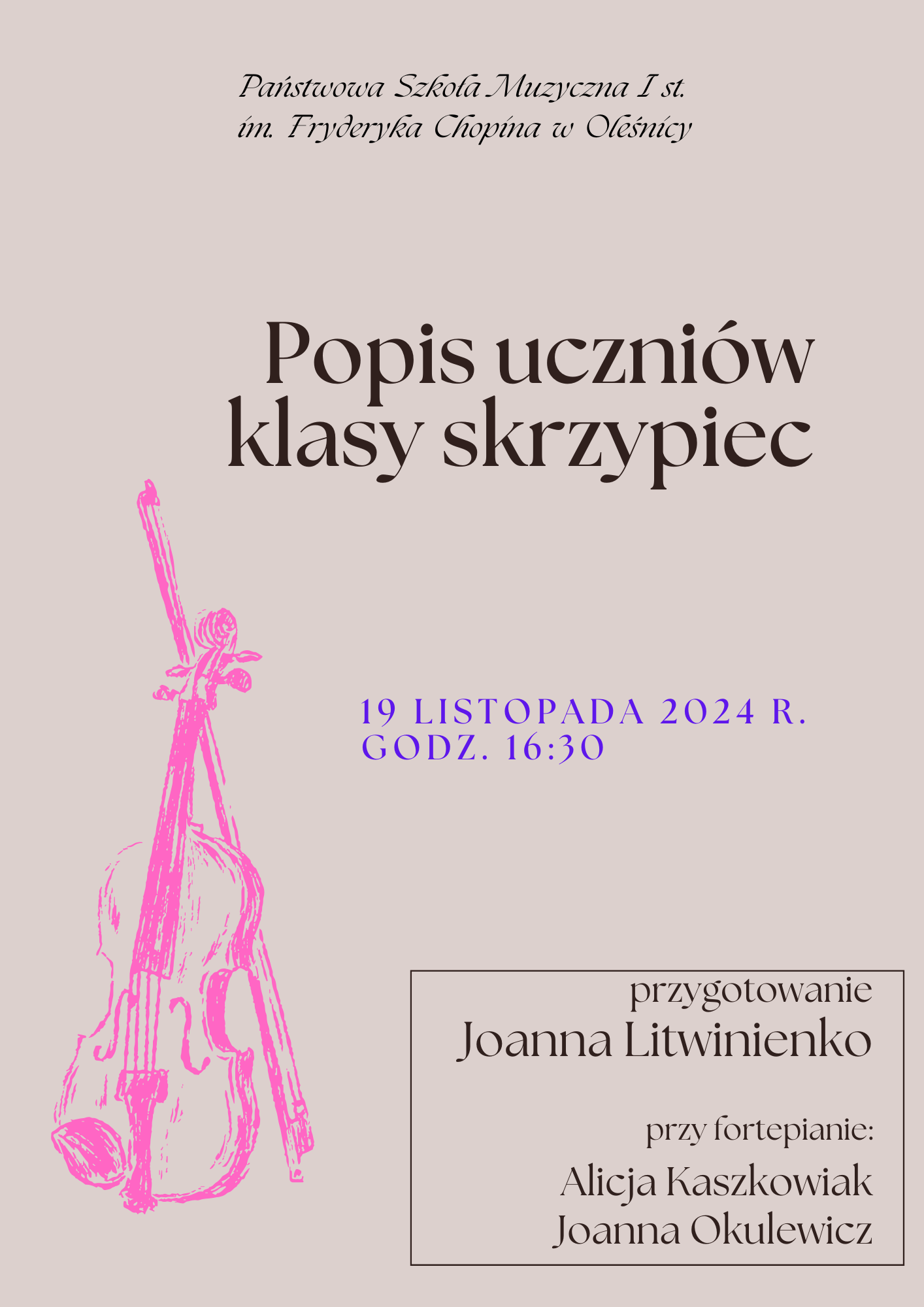 popis klasy skrzypiec