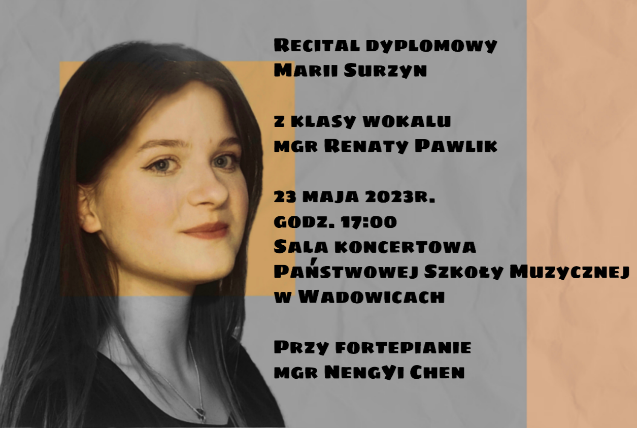 Recital Dyplomowy Marii Surzyn 23.05.2023
