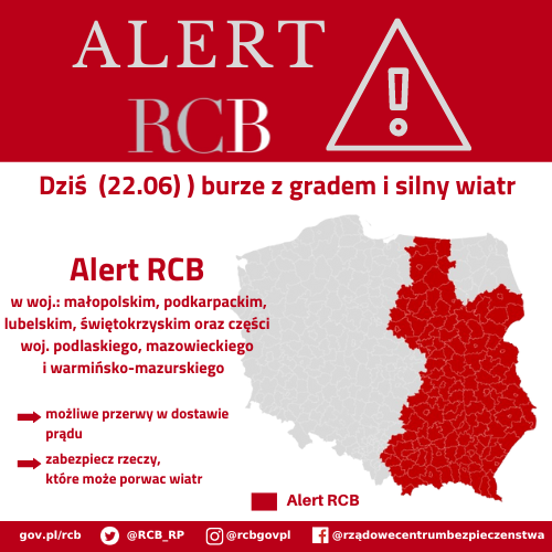 22 czerwca Alert RCB.