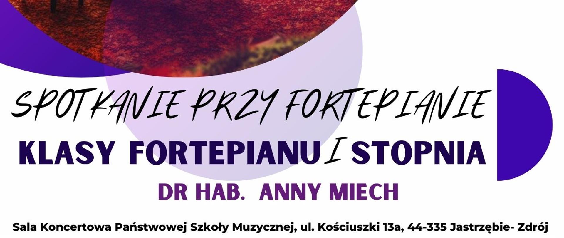 Plakat informacyjny dotyczący popisu klas fortepianu I stopnia odbywającego się w dniu 09.11.2024 o godz. 11.00.