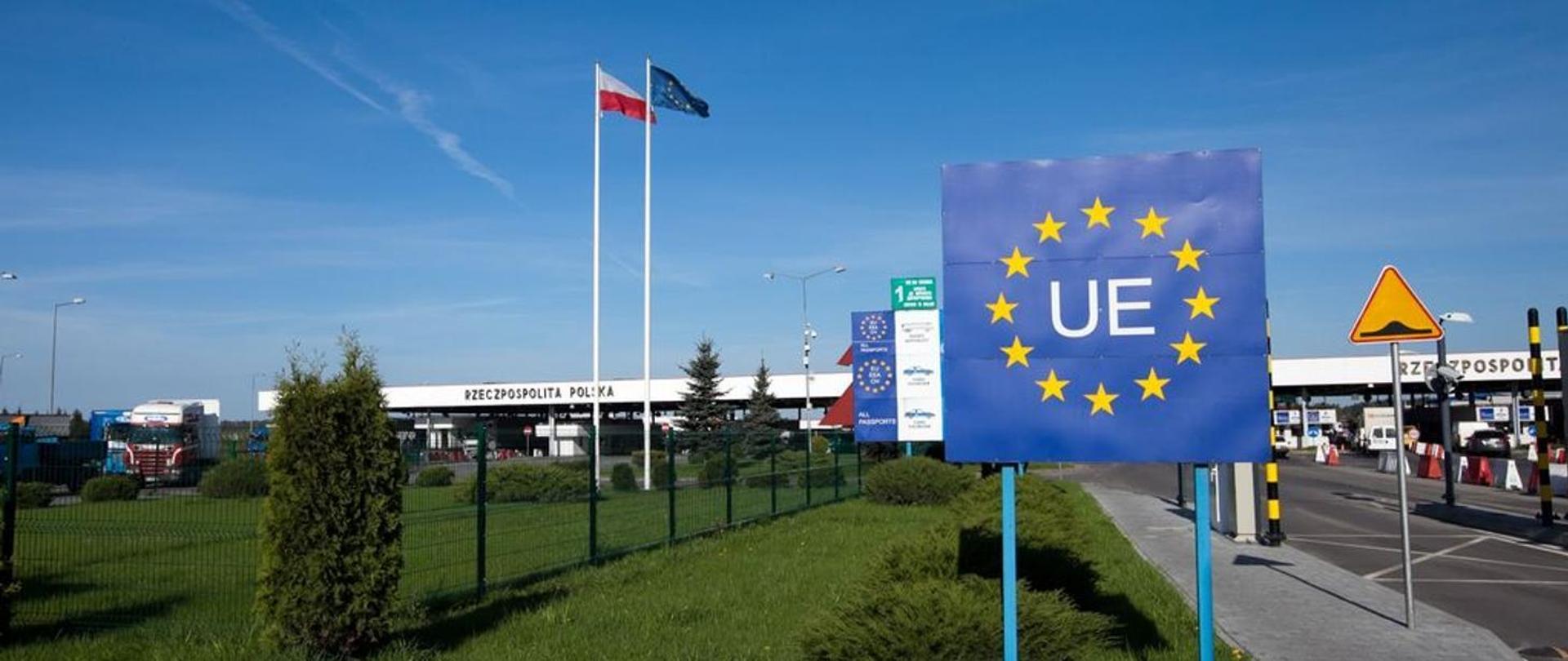 przejście graniczne, znak Unii Europejskiej