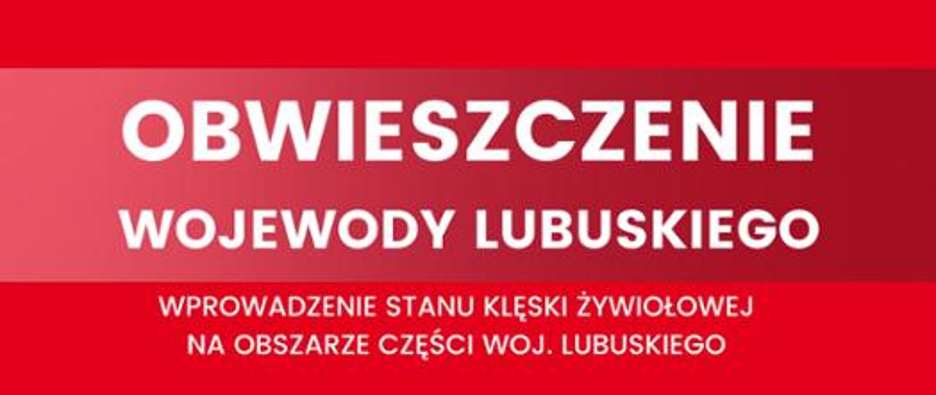 Obwieszczenie Wojewody Lubuskiego