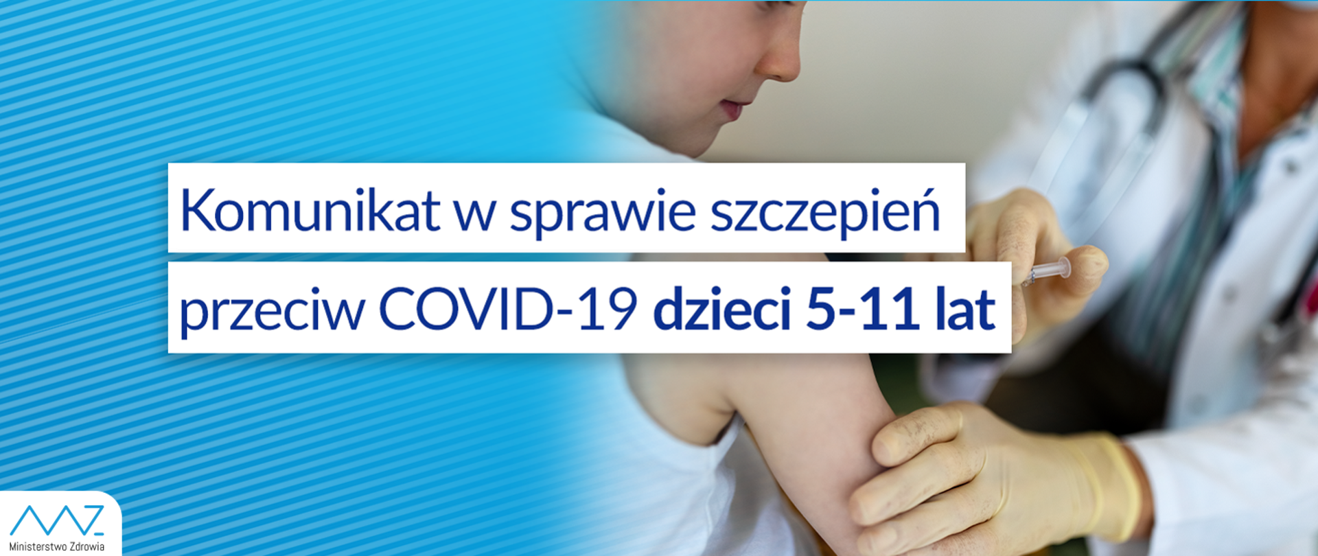 baner informacyjny o szczepieniach dzieci