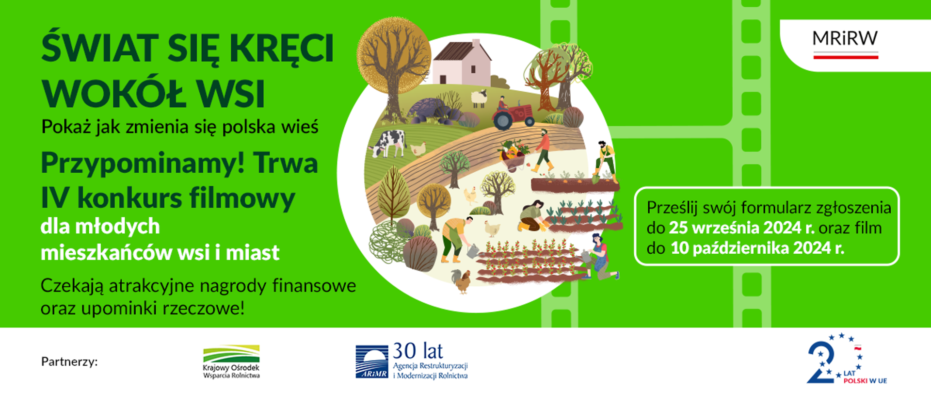 infografika przypominająca IV konkursu Świat się kręci wokół wsi