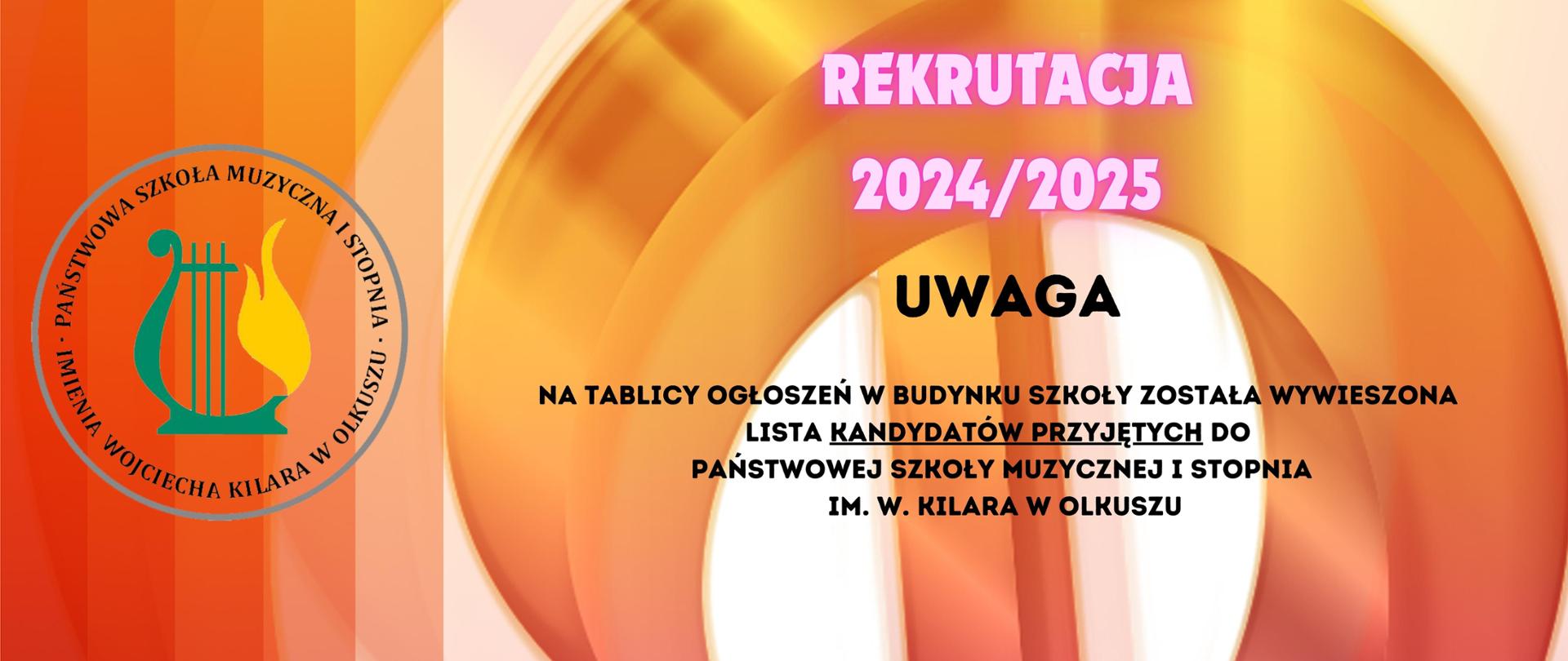 po lewej pasy od czerwonego do różowego - odcienie , fragment klucza wiolinowego, napisy czarne i różowe