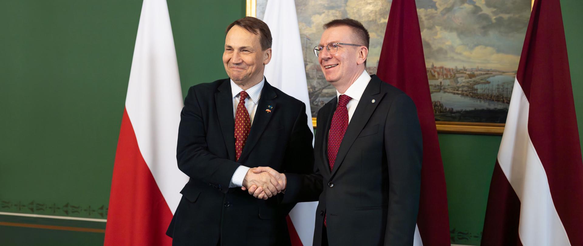 Minister Radosław Sikorski with the President of Latvia Edgars Rinkēvičs
