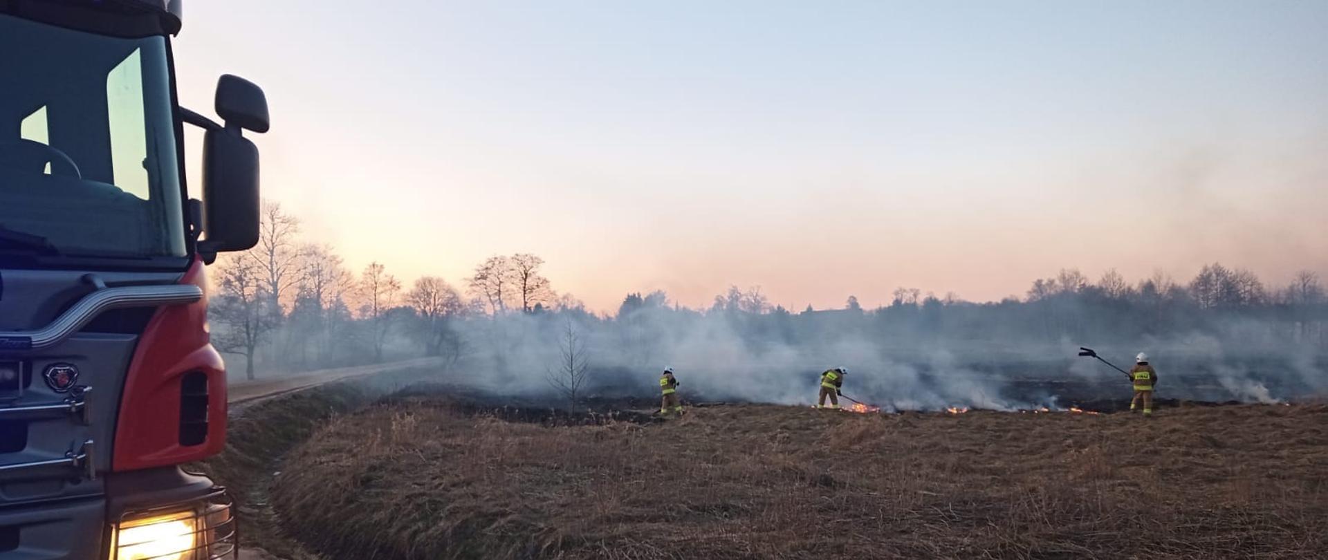 Strażacy gaszą pożar