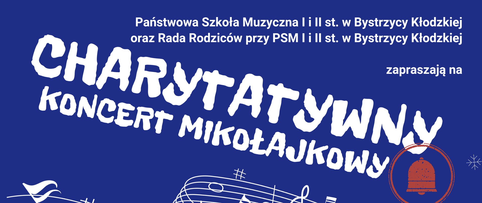 Charytatywny koncert mikołajkowy - plakat z Mikołajem