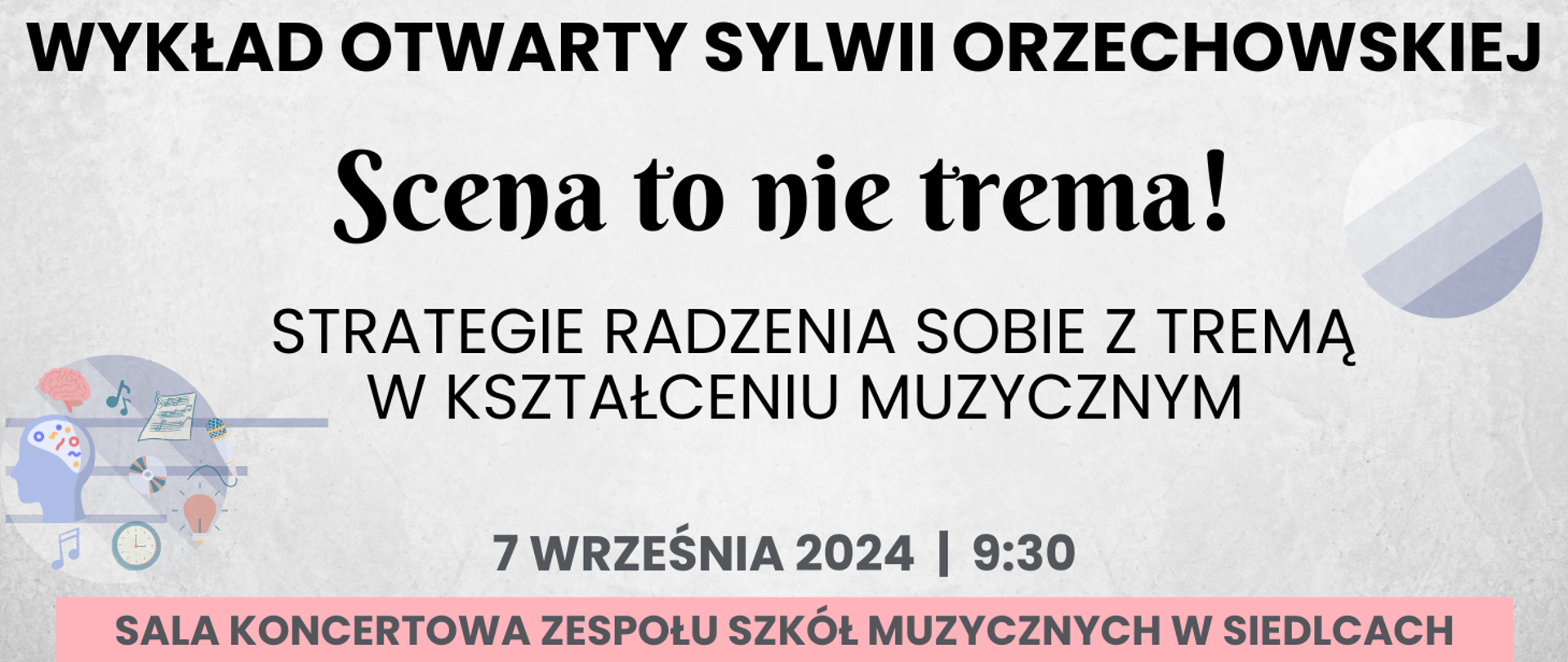 jasno szare tło, po lewej na dole grafiki typu clipart oraz informacja o wydarzeniu