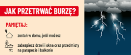 Ulotka bezpieczne wakacje - burze