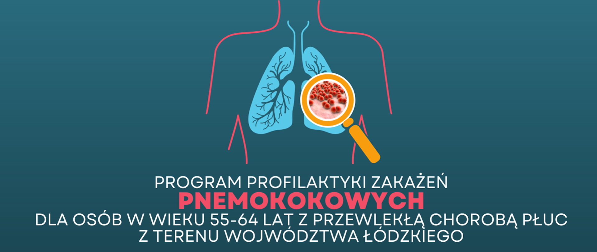 plakat reklamujący program profilaktyki zakażeń pneumokokowych