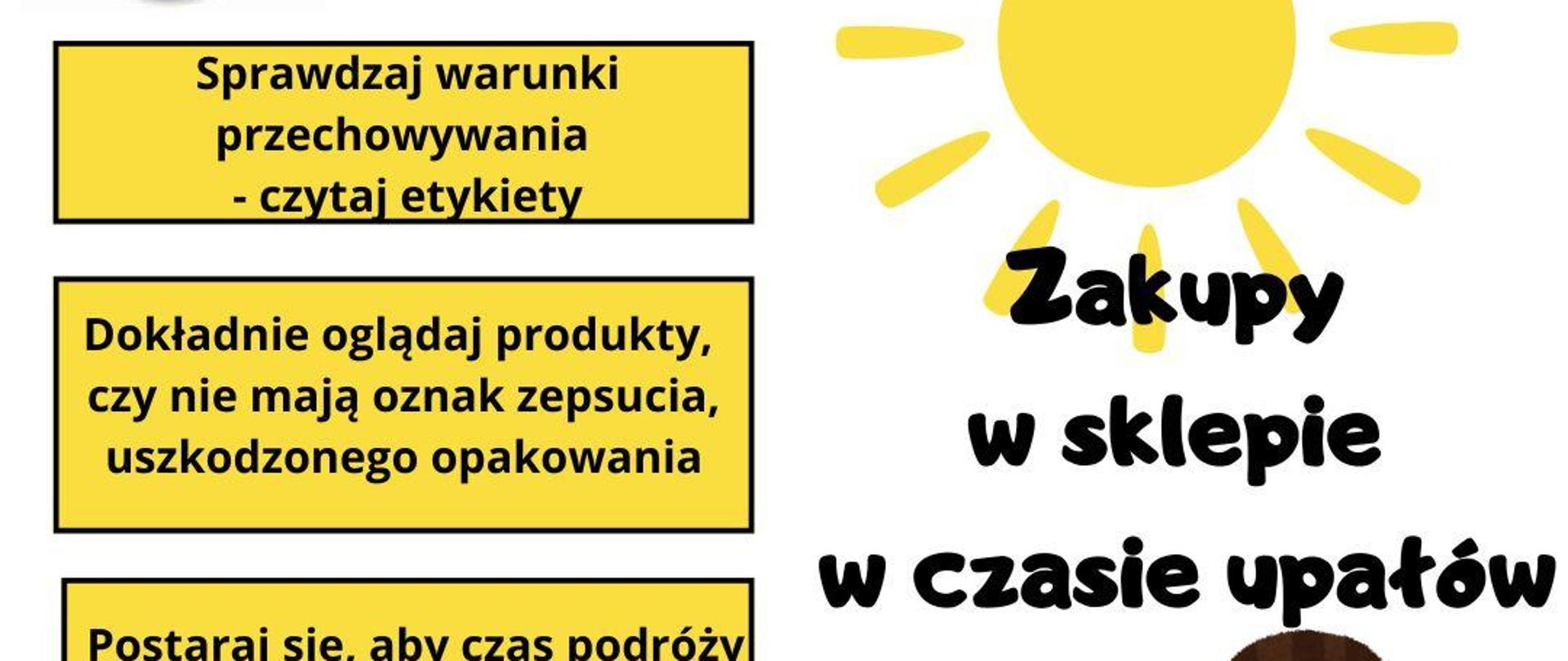 Zakupy w sklepie w czasie upałów