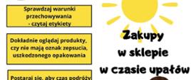 Zakupy w sklepie w czasie upałów