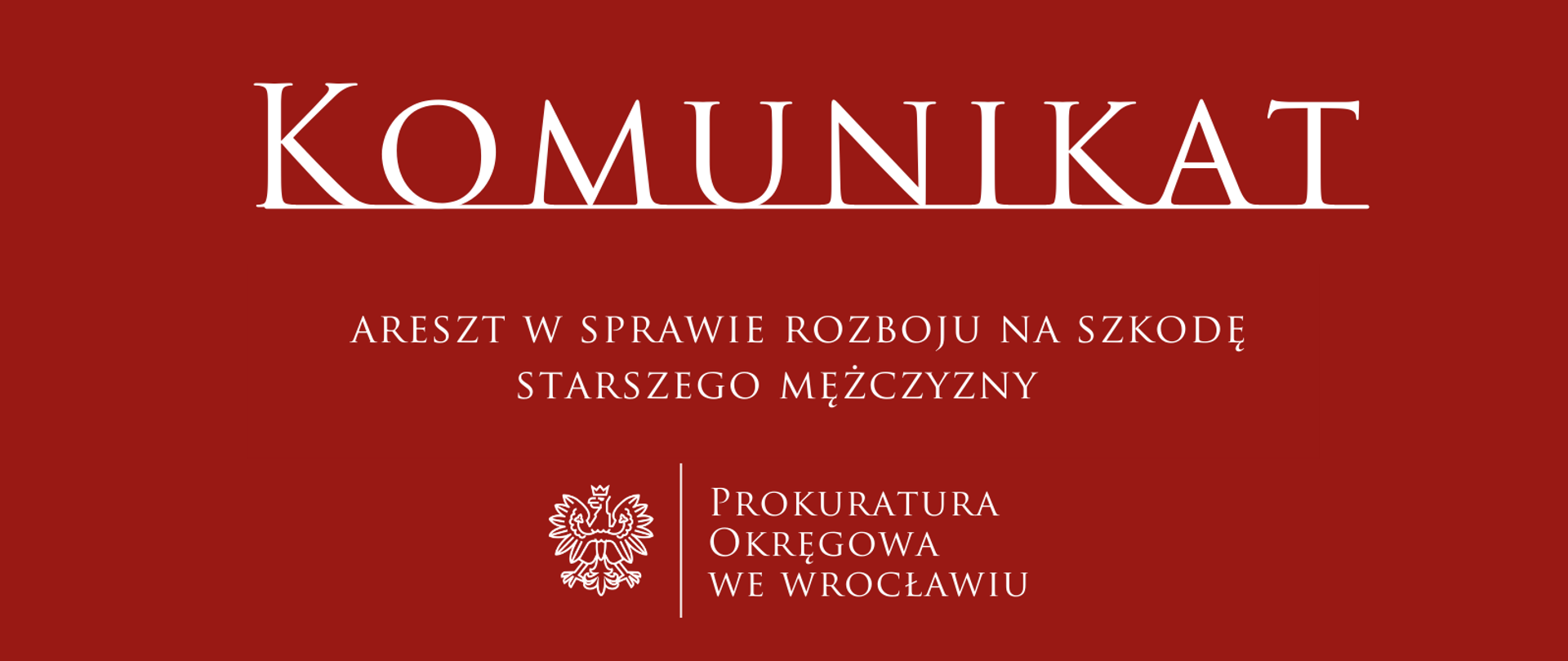 Areszt w sprawie rozboju na szkodę starszego mężczyzny. 