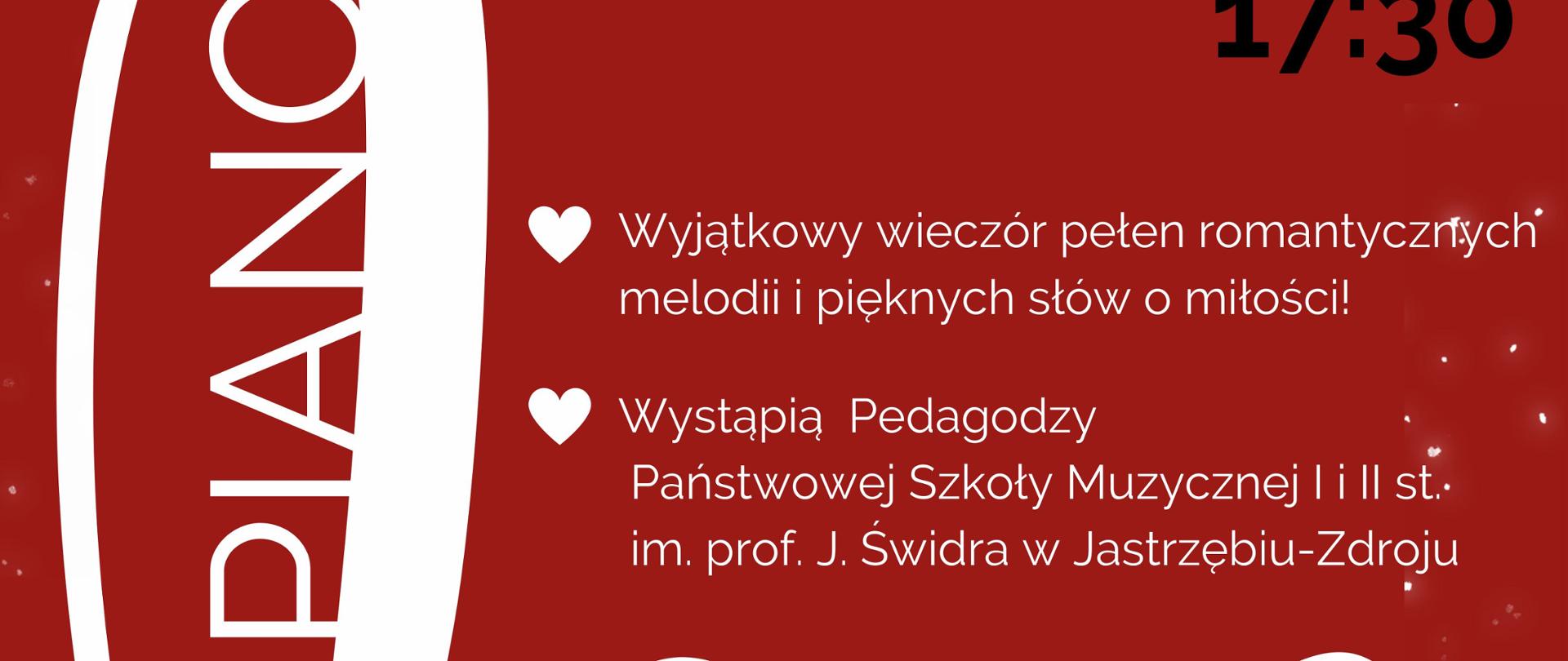 Plakat dotyczący Koncertu Pedagogów odbywającego się w dniu 07.02.2025 o godz. 17.30.