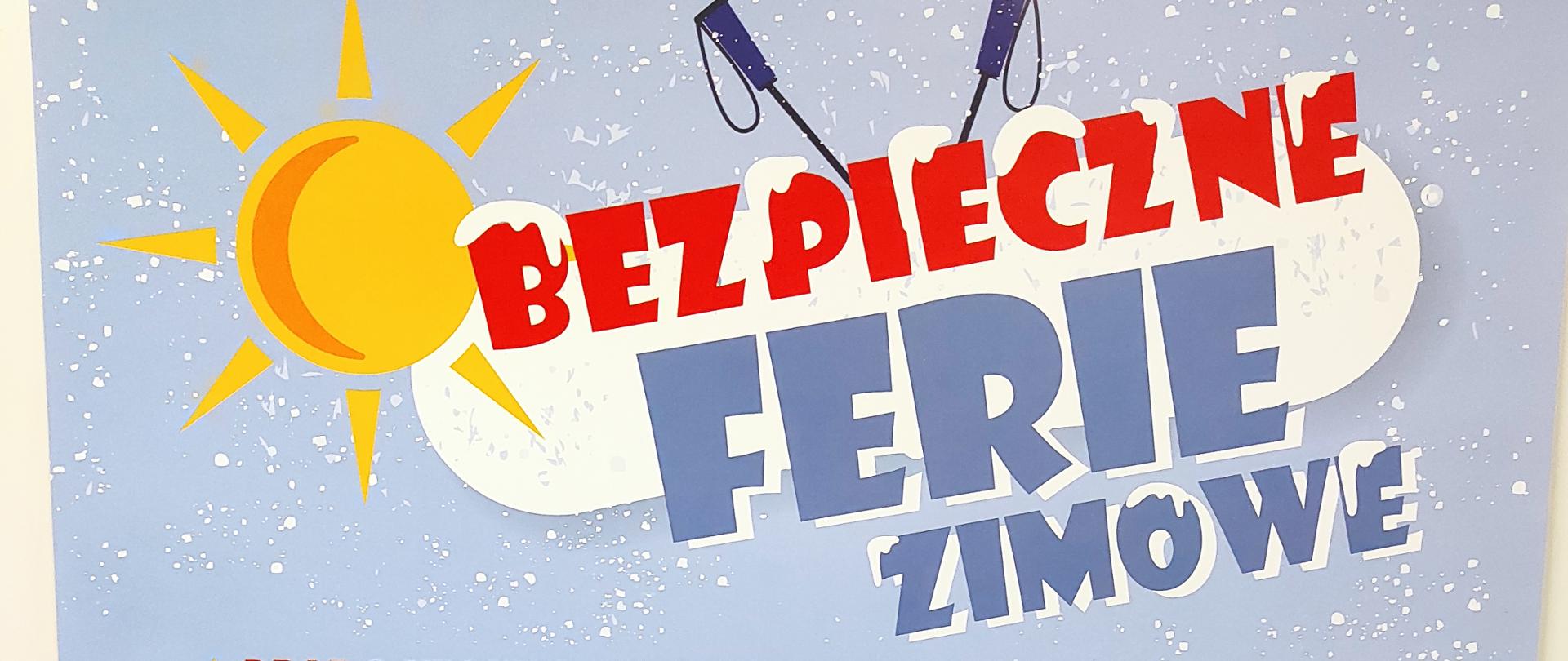 Plakat bezpieczne ferie