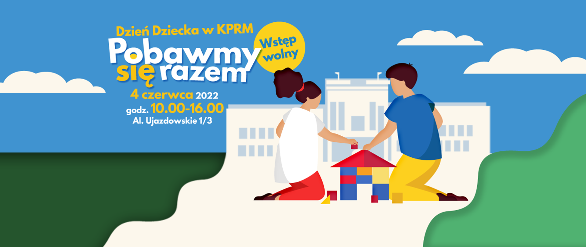 Dzień Dziecka w KPRM, 4 czerwca 2022, godz. 10-16, Aleje Ujazdowskie 1/3. Wstęp wolny.