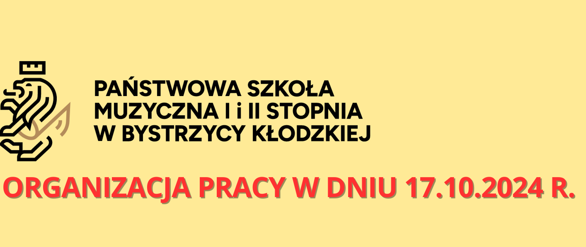 Organizacja pracy w dniu 17.10. 2024 r.