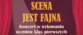 Napis z tytułem koncert