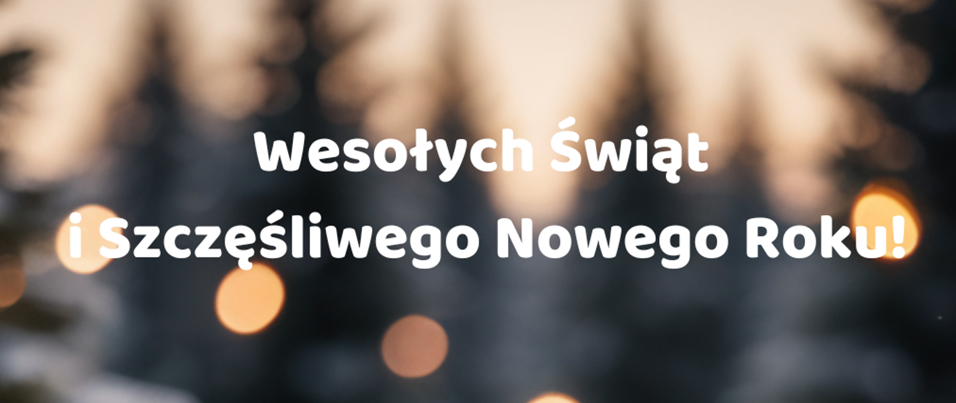 Zdjęcie przedstawia scenerię zimowo-bożonarodzeniową - zaśnieżone choinki, w centralnej części - szopkę bożonarodzeniową, poniżej życzenia - Radosnych Świąt Bożego Narodzenia oraz sukcesów i spełnienia marzeń w nadchodzącym Nowym Roku! kolorystyka złoto - szaro - kobaltowa.