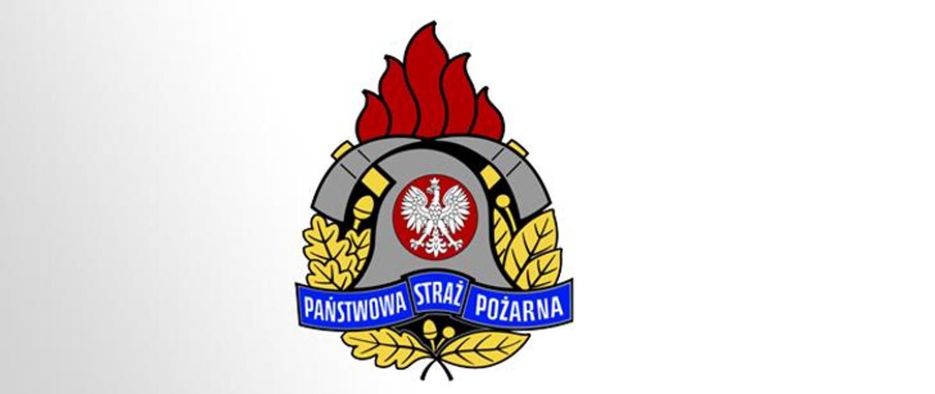 Na zdjęciu logo Państwowej Straży Pożarnej