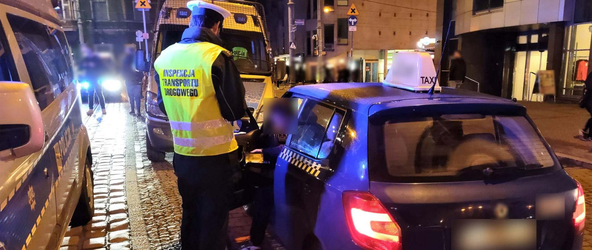 Przeciwdziałanie szarej strefie taxi było głównym motywem nocnych działań wielkopolskich inspektorów transportu drogowego