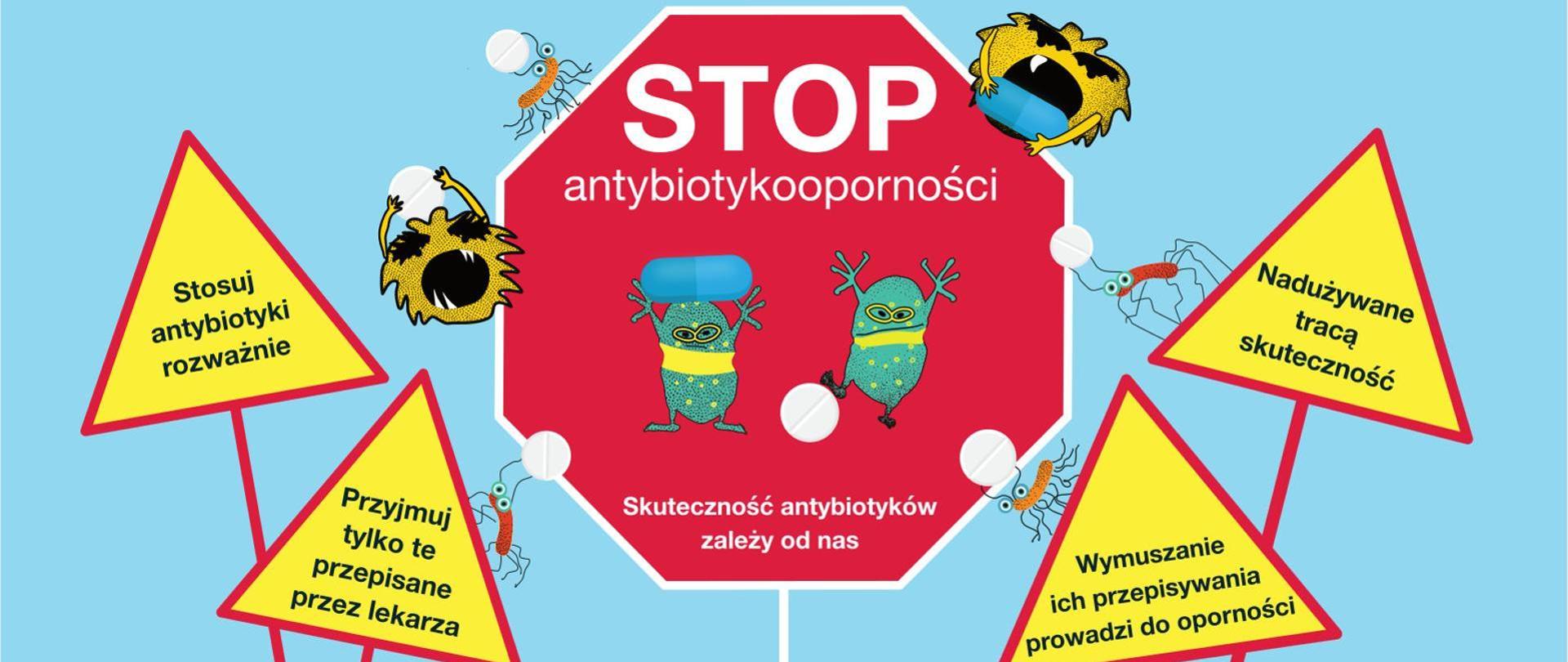 plakat programu stop atybiotykooporności