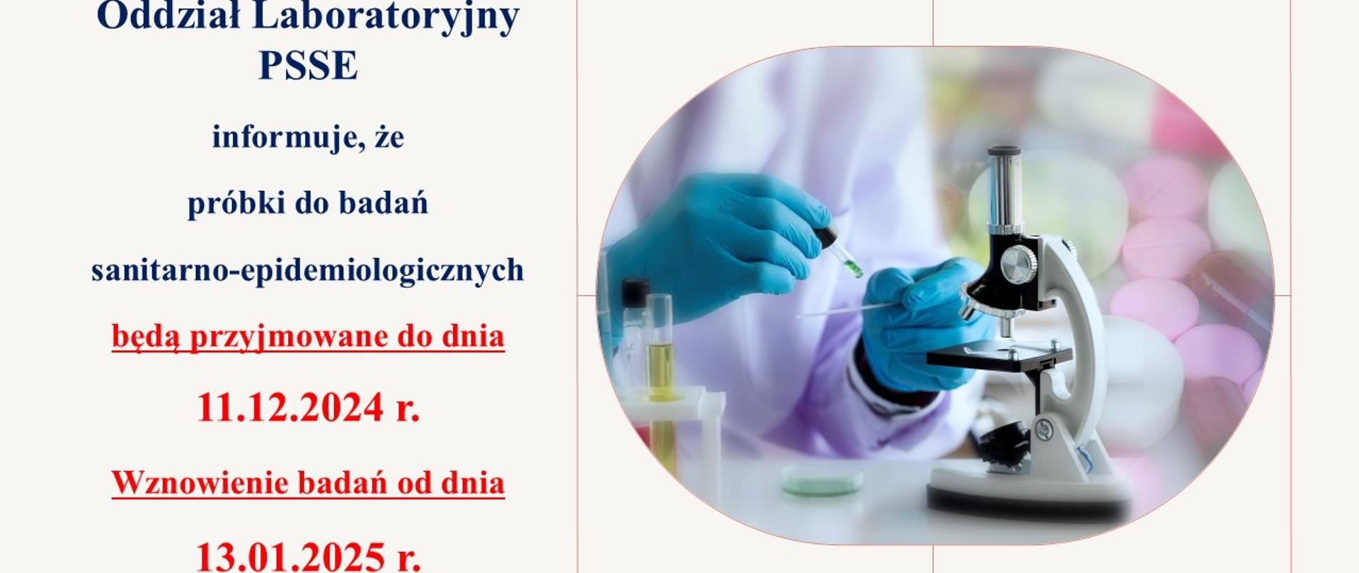 Informacja o pracy laboratorium