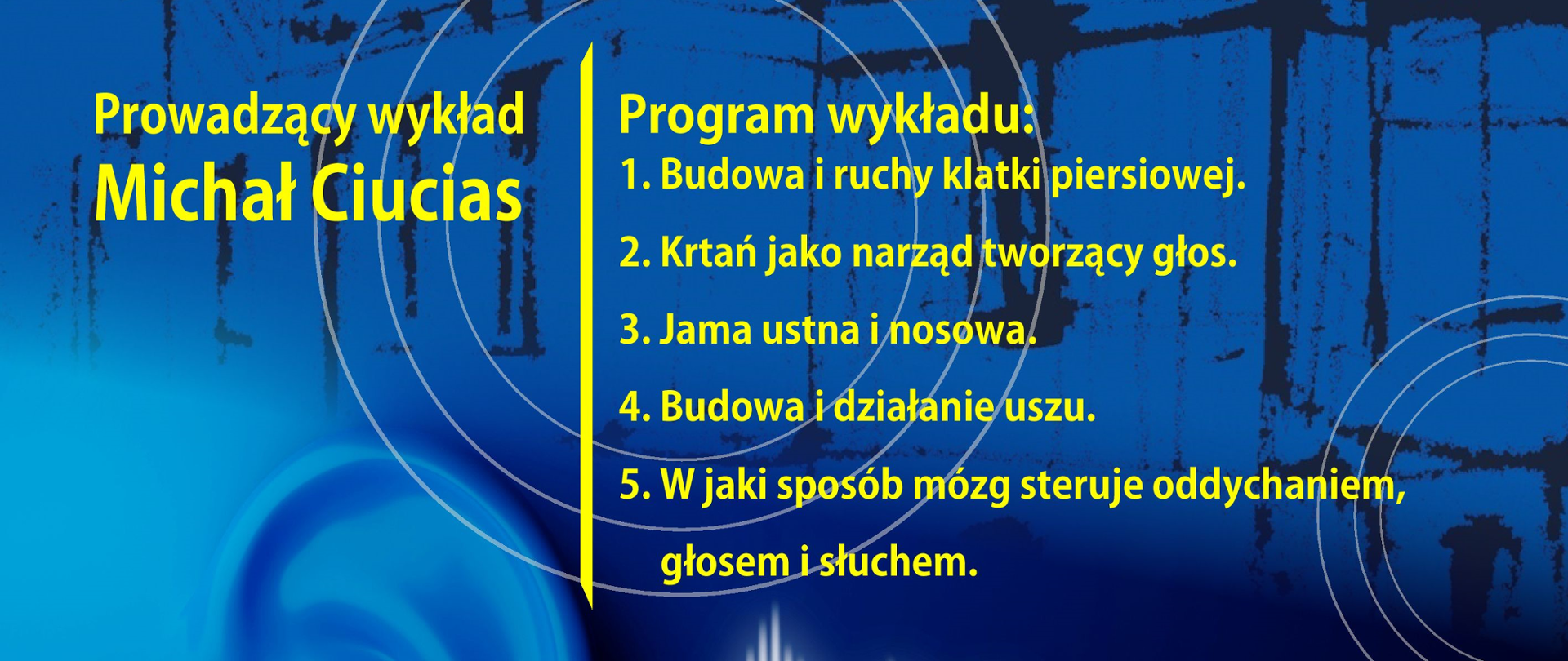 Plakat promujący wykład