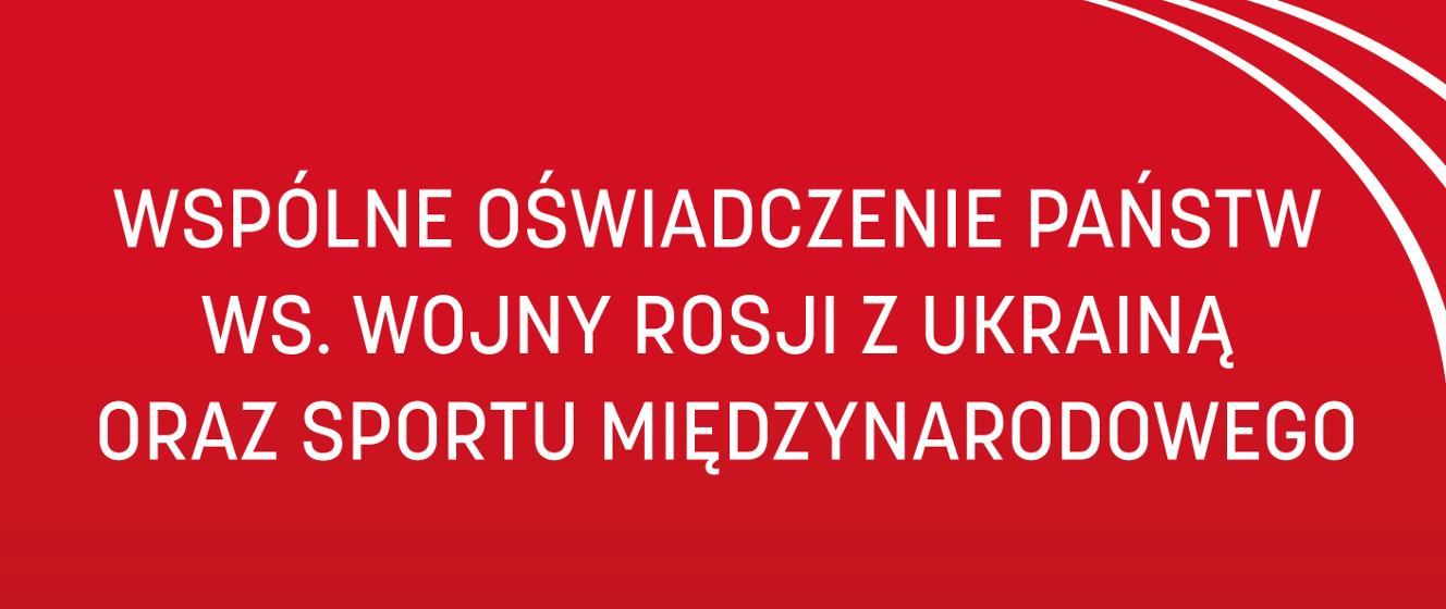 Joint statement of the coalition of states on the war between Russia and Ukraine and international sport – Ministry of Sports and Tourism