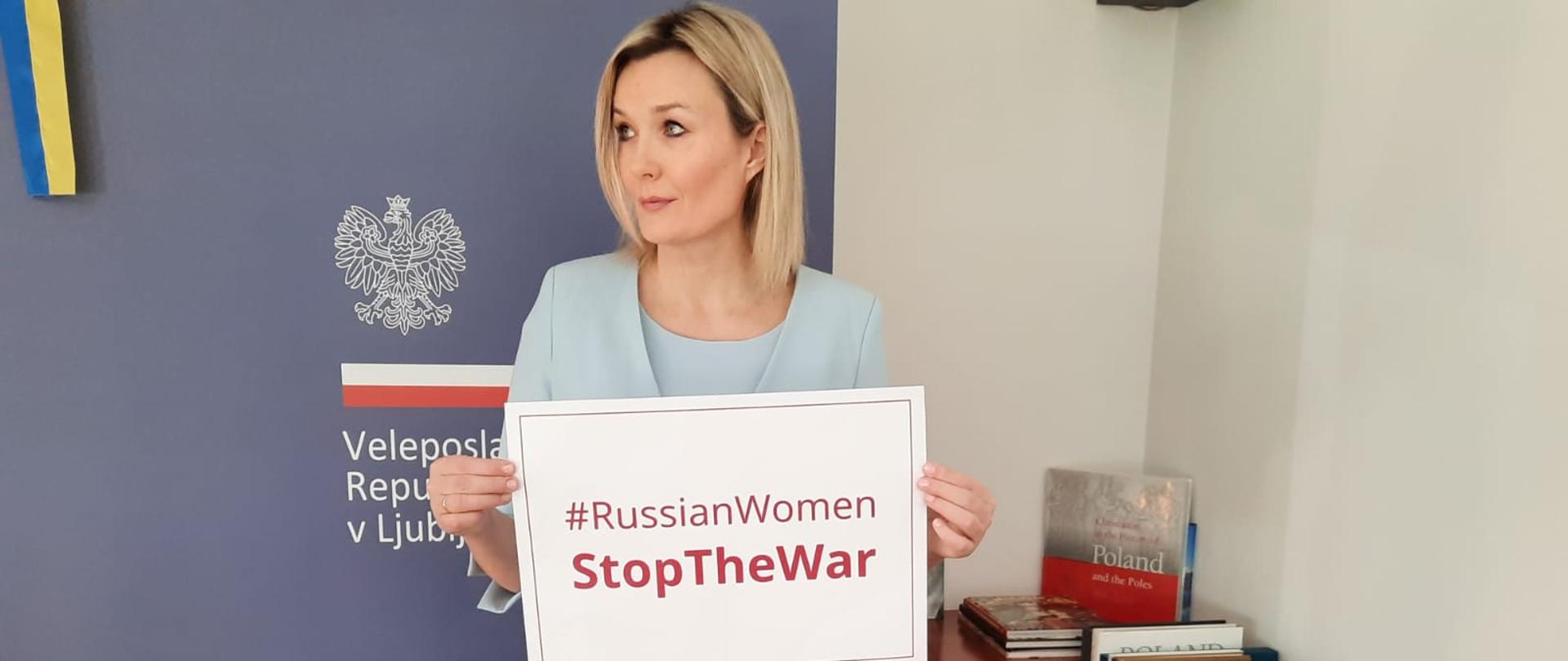 Soproga veleposlanika Republike Poljske v Sloveniji Joanna Olendzka - #RussianWomenStopTheWar