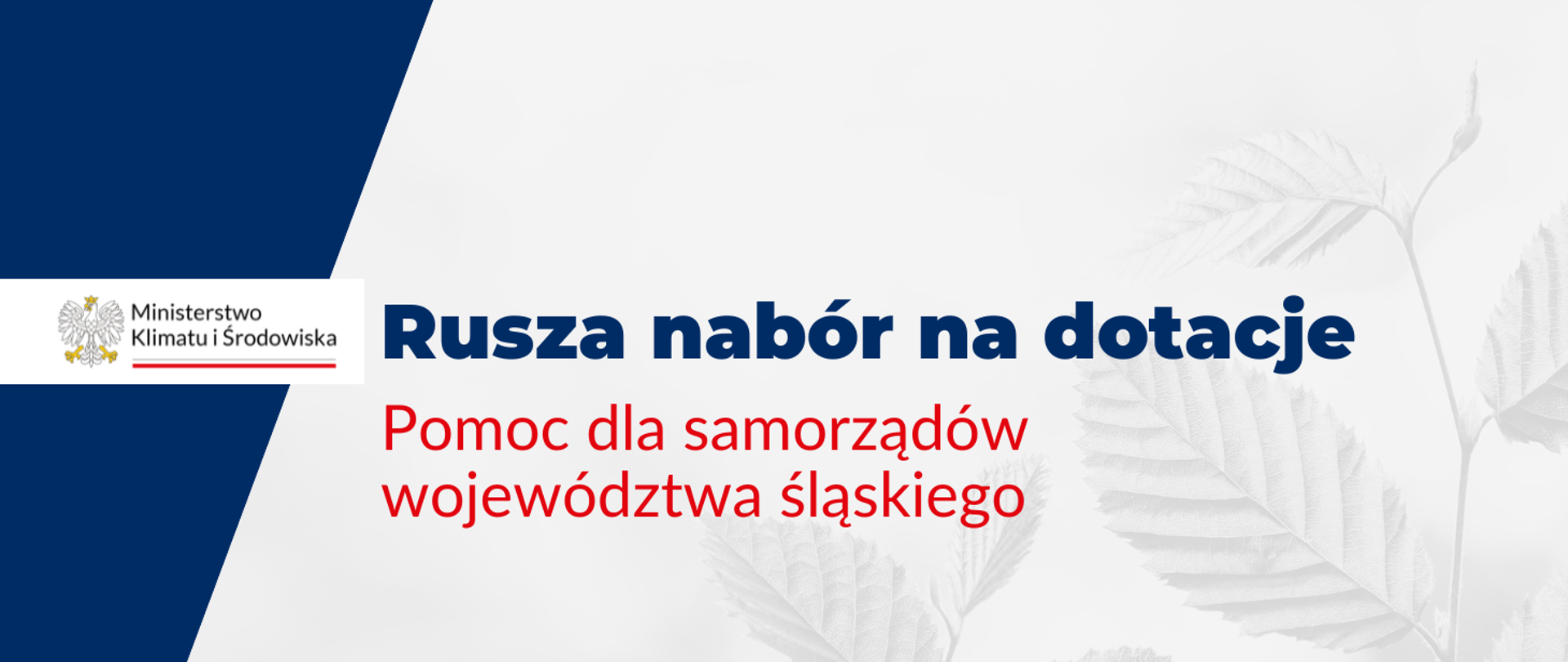 Rusza nabór na dotacje - pomoc dla samorządów województwa śląskiego