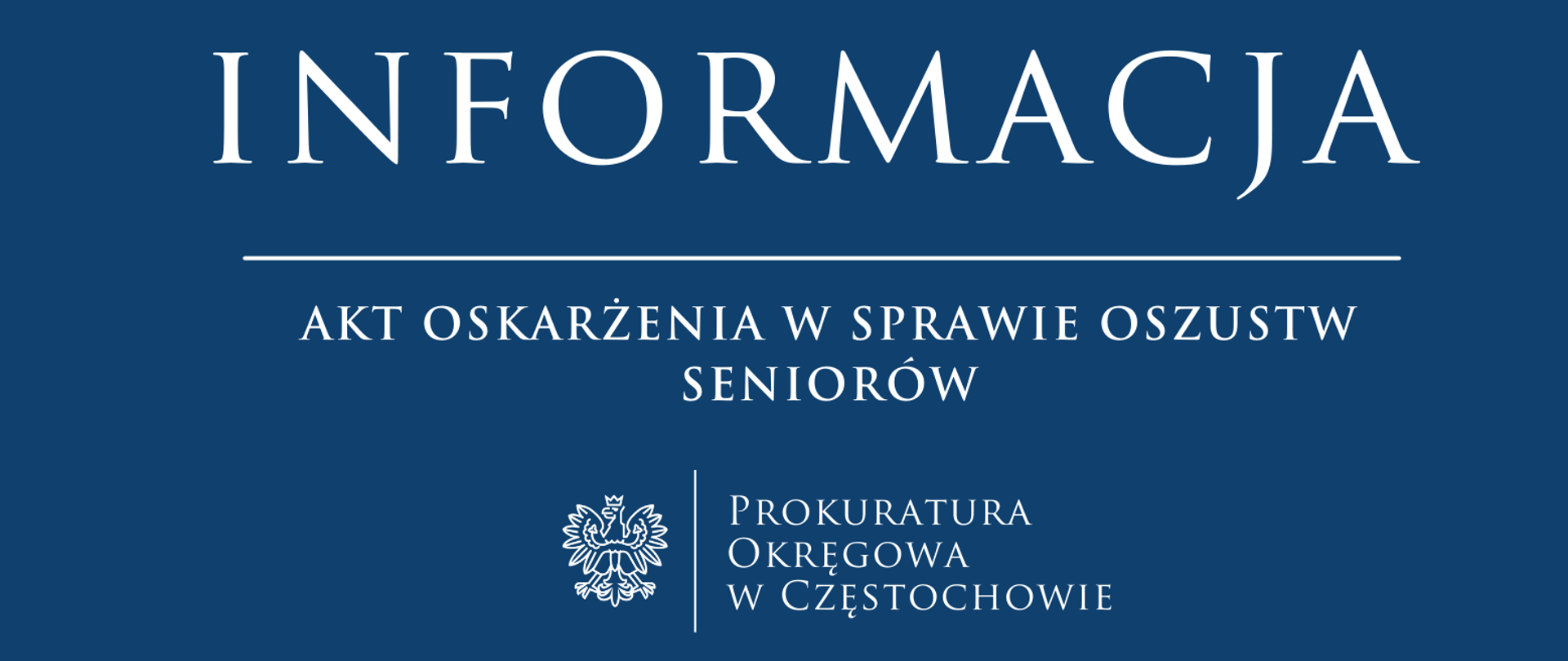 AKT OSKARŻENIA W SPRAWIE OSZUSTW SENIORÓW