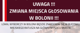 Zmiana w miejsca głosowania w Bolonii