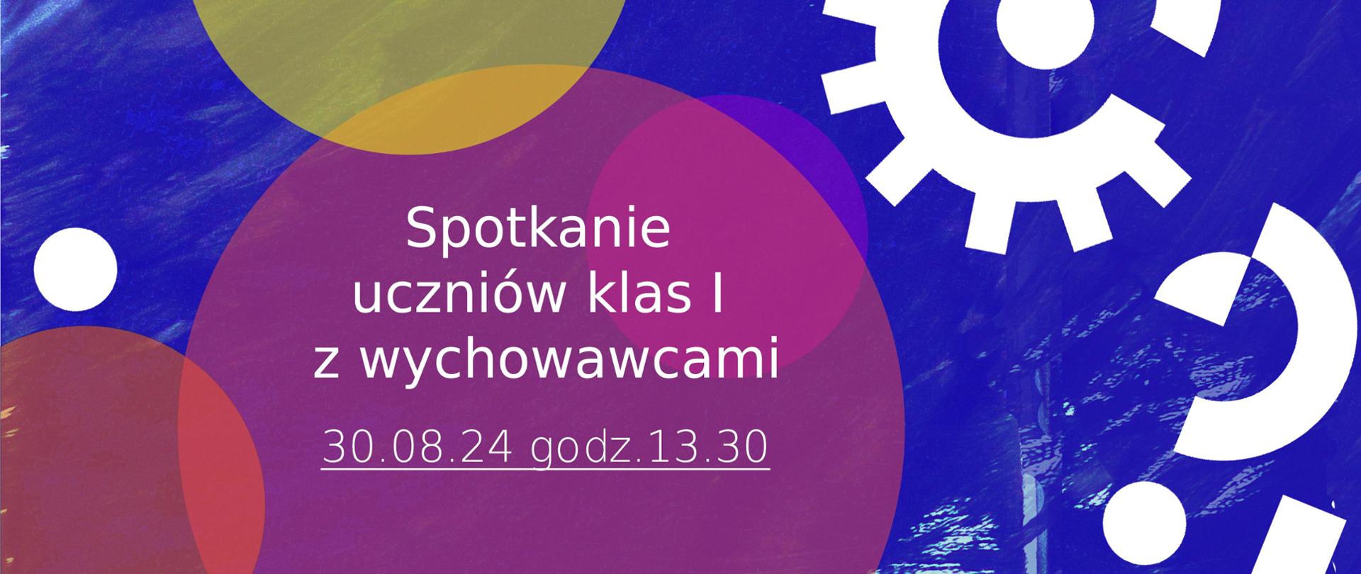 Banner w barwach fuksja, żółć, czerwień na chabrowym tle z tekstem w centrum i elementami znaku graficznego PLSP po prawej stronie.