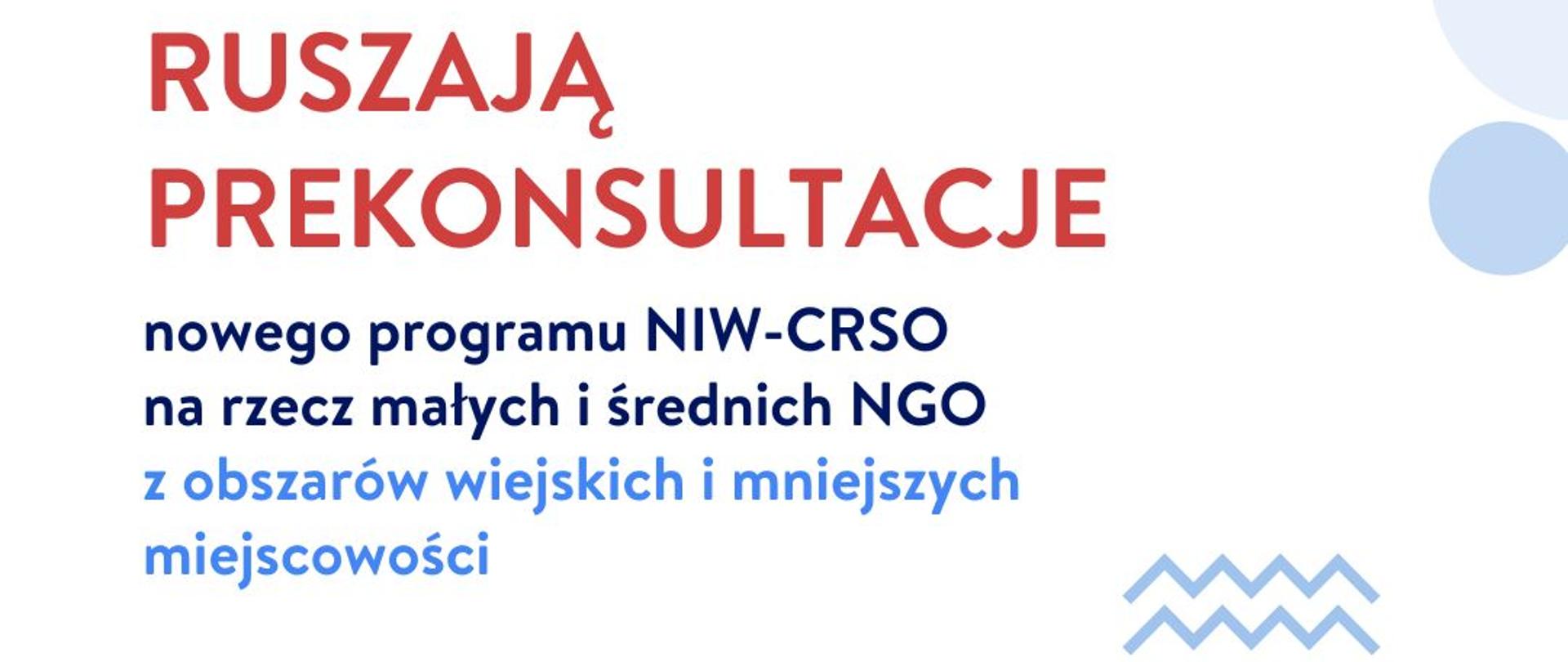 Prekonsultacje Rządowego Programu Wsparcia Organizacji Pozarządowych na rok 2025 – „Moc Małych Społeczności” (MMS)