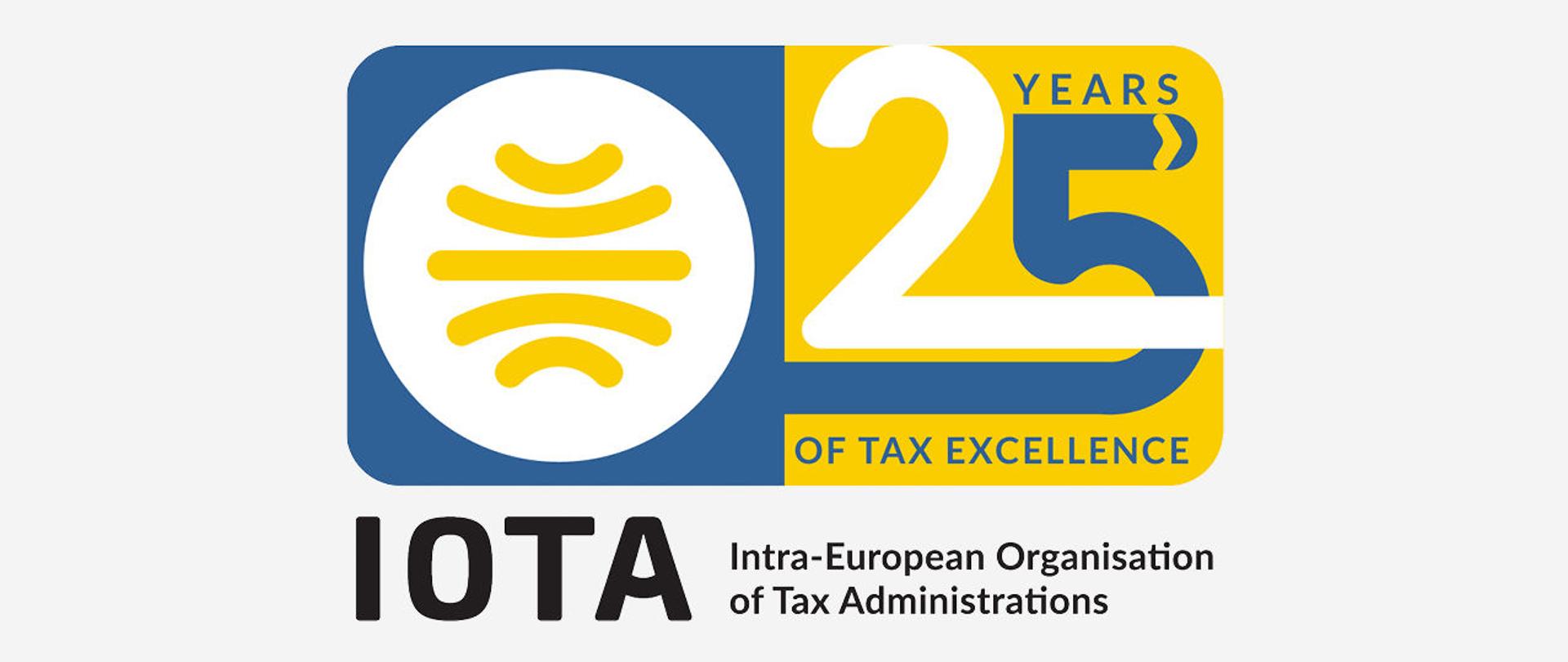 Logo IOTA oraz napis 25 Years of Tax Excellence