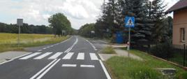 Na zdjęciu widać przejście dla pieszych w Piotrowicach na DK12