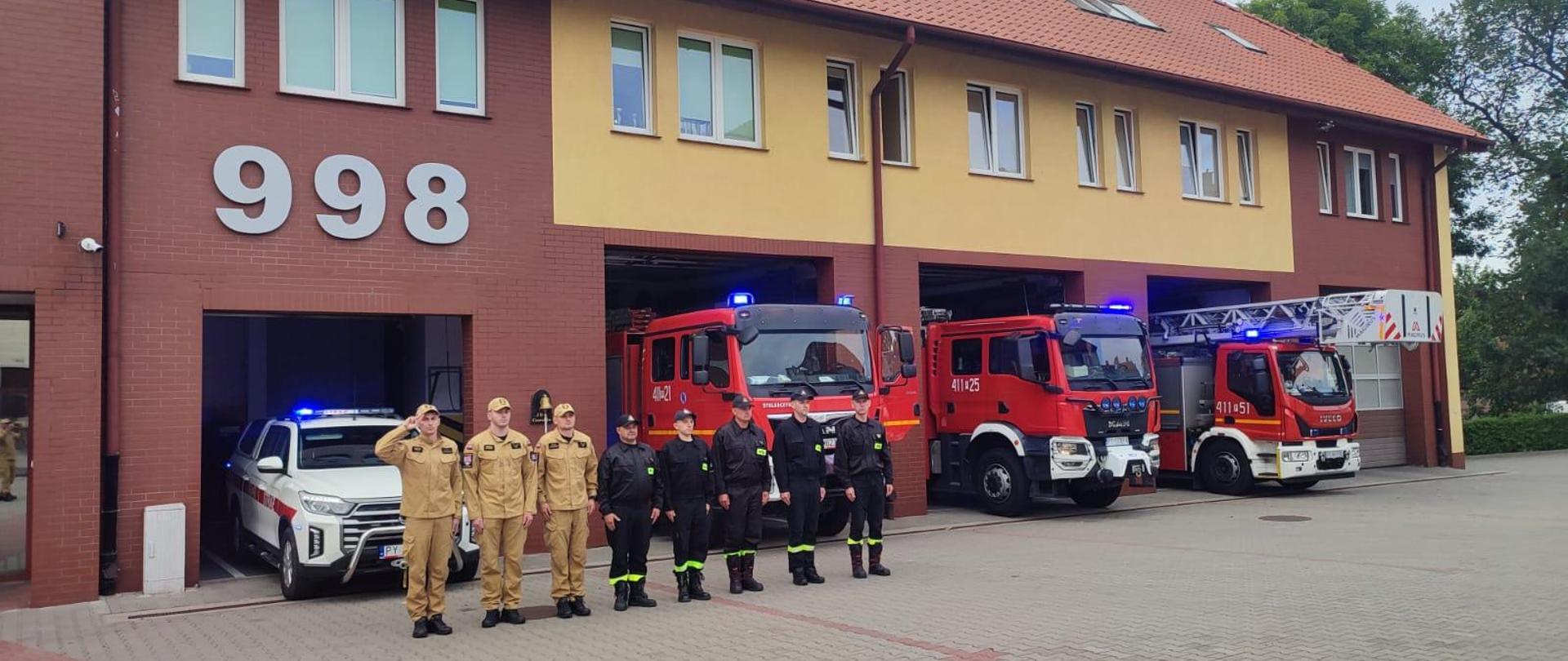 Widok strażaków z JRG Czarnków