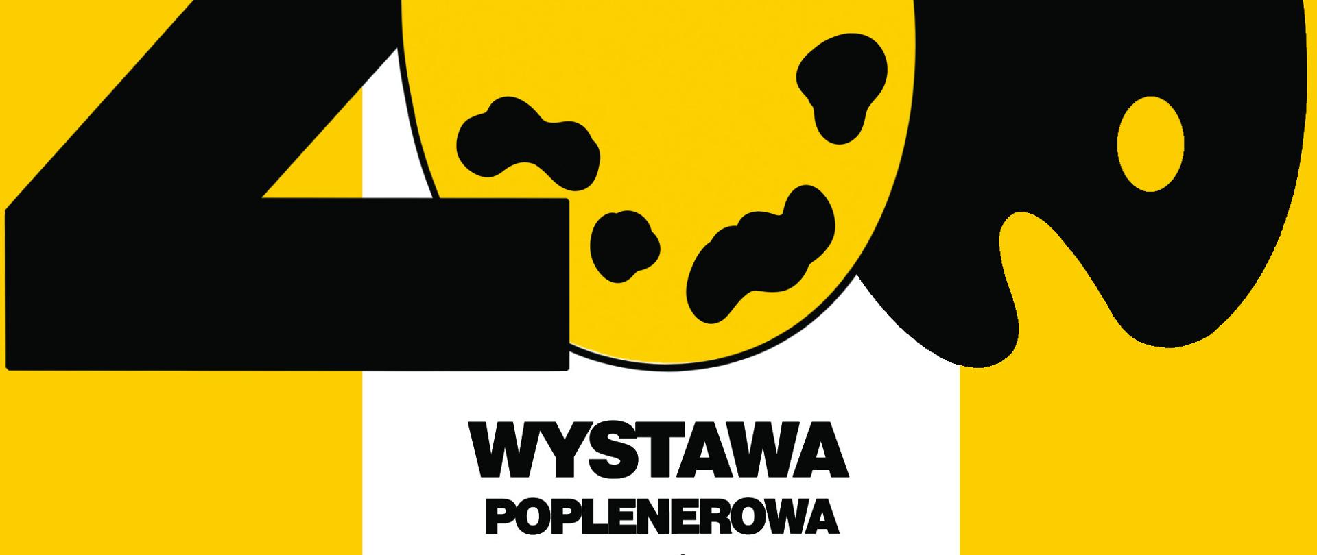 Wielobarwna grafika składająca się z dwóch części. Po lewej stronie: czarny logotyp Orientarium ZOO Łódź. Poniżej napis ZOO utworzony z czarnych i żółtych sztalug. Poniżej Wystawa poplenerowa uczniów Państwowego Liceum Sztuk Plastycznych w Łodzi. Poniżej logotyp szkoły. Po prawej stronie na białym tle czarny napis: Zaproszenie na wystawę poplenerową prac uczniów PLSP w Łodzi, 22 października godz. 12.00, Orientarium Zoo Łódź u;. Konstantynowska 8/10 Foyer Centrum Konferencyjnego w budynku wejściowym