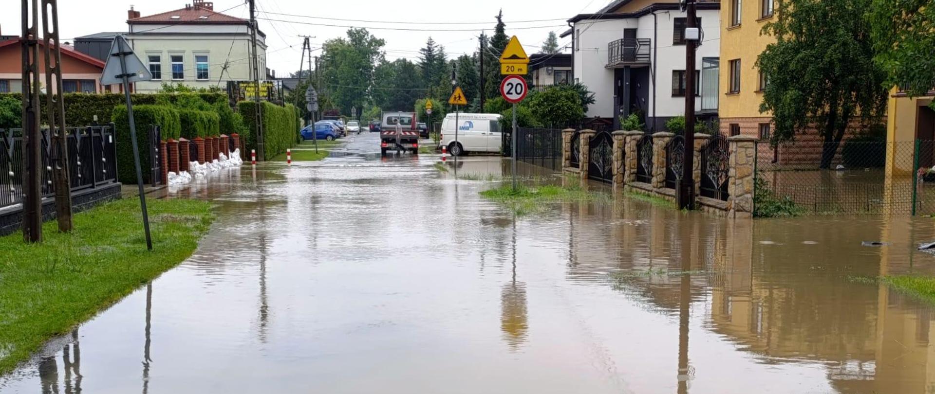 03.06.-04.06 2024 r, intensywne opady deszczu na terenie powiatu Cieszyńskiego