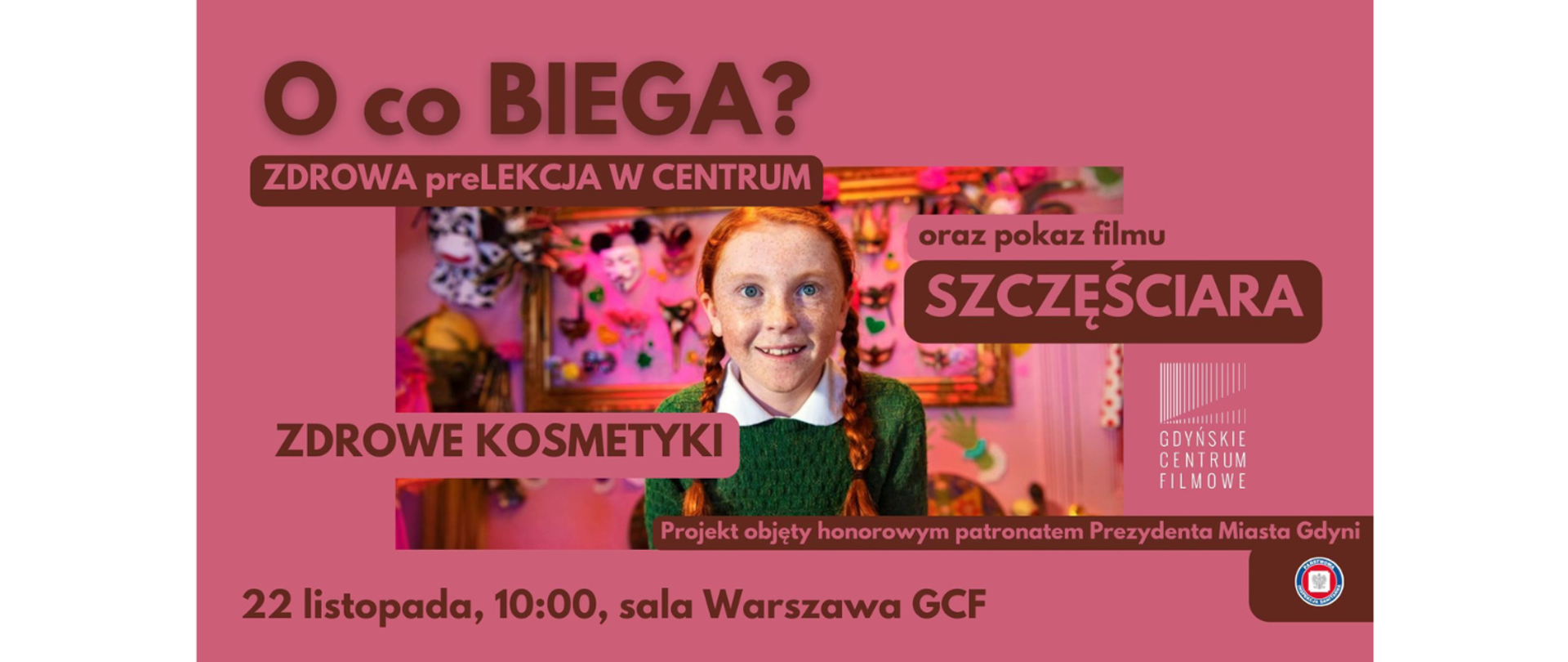 plakat informujący o zdrowej preLekcji w GCF