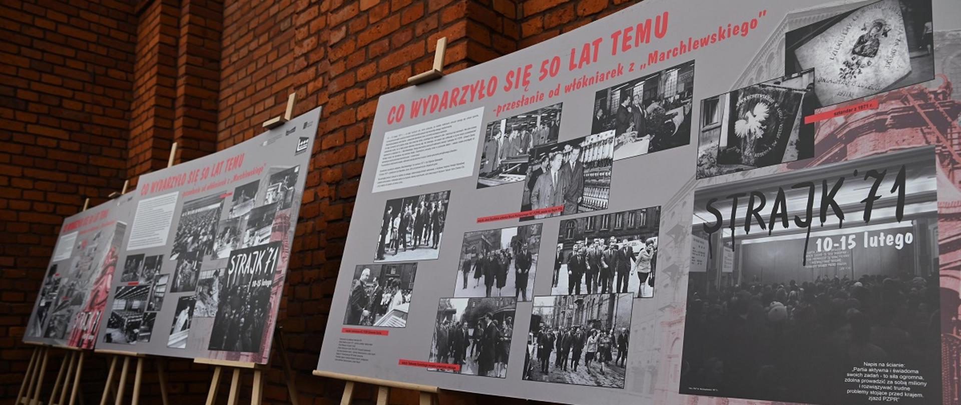 Wystawa przedstawiająca archiwalne zdjęcia z wydarzeń w Łodzi z 1971 roku