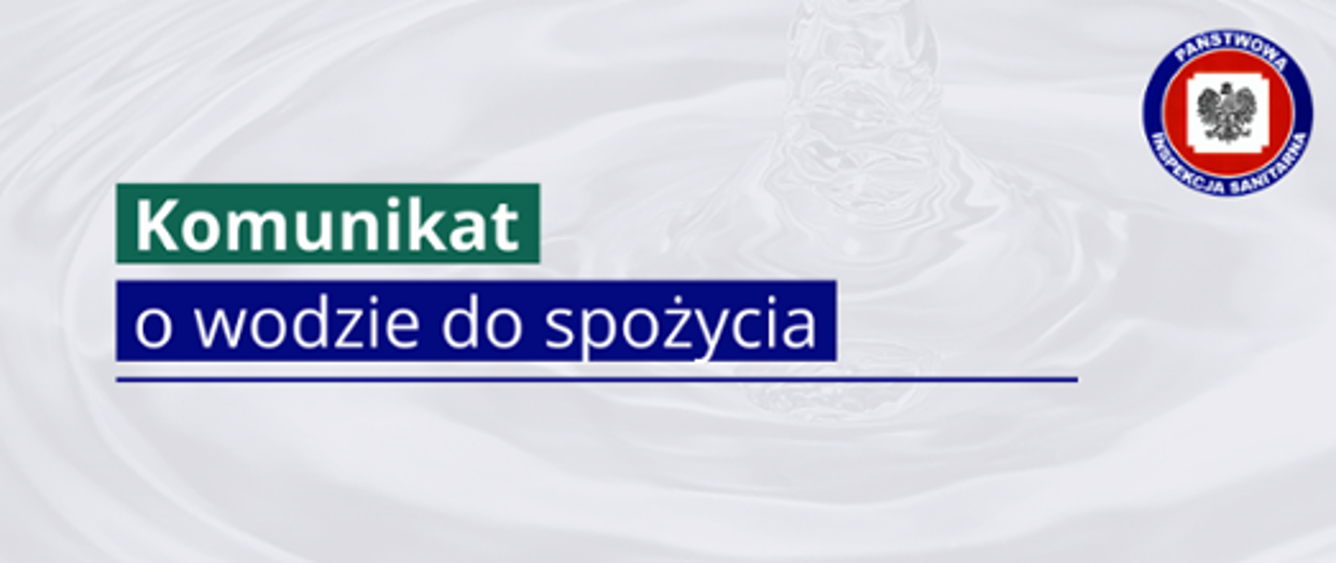 Komunikat zielony przydatność wody do spożycia przez ludzi