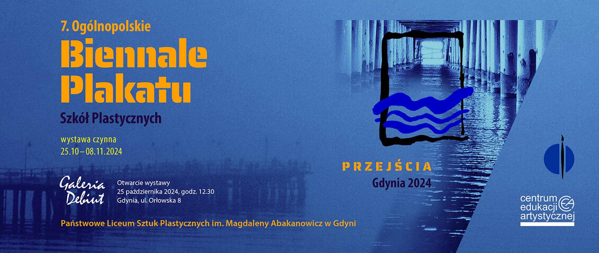 Zaproszenie na 7. Ogólnopolskie Biennale Plakatu Szkół Plastycznych - Przejścia, baner tekstowy