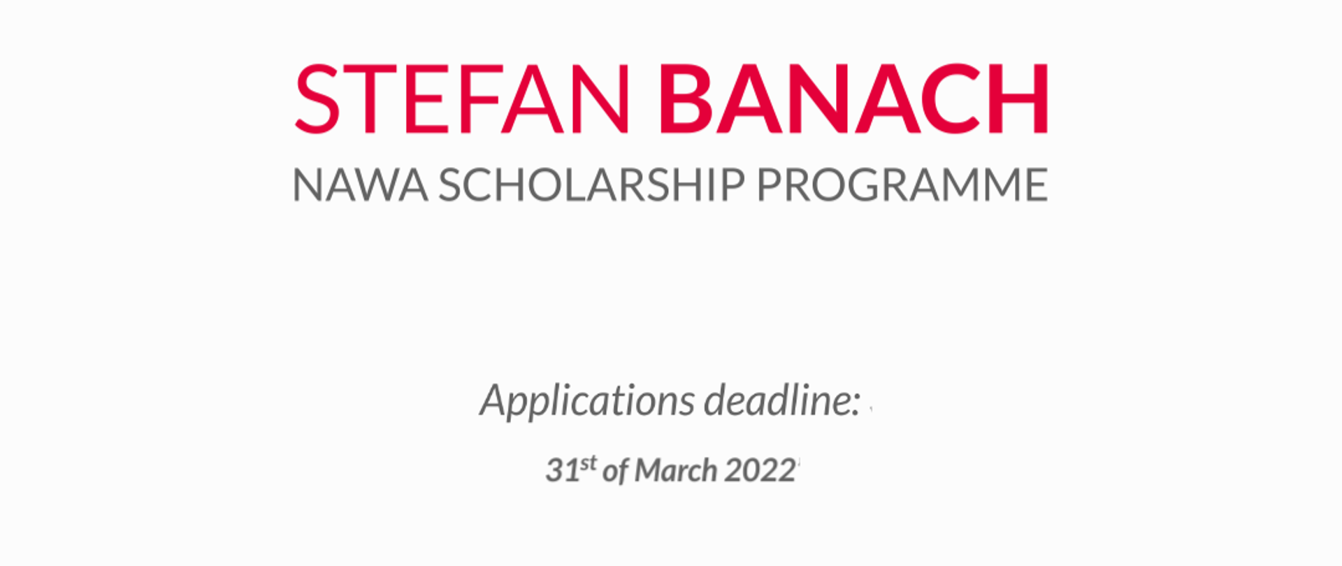 Stypendium Banacha_deadline 2022