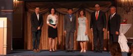 The ceremony of awarding the Commander’s Cross of the Order of Merit of the Republic of Poland - from left: Chairman of the Polish-Singapore Parliamentary Friendship Group Lim Wee Kiak, Ambassador Magdalena Bogdziewicz, former Minister for Transport and Coordinating Minister for Infrastructure, Khaw Boon Wan with his spouse, Ms. Jean Khaw, Minister of Transport and Singapore Minister of Trade Relations, S Iswaran and dr Loo Choon Yong, Singapore's Ambassador to Poland. 