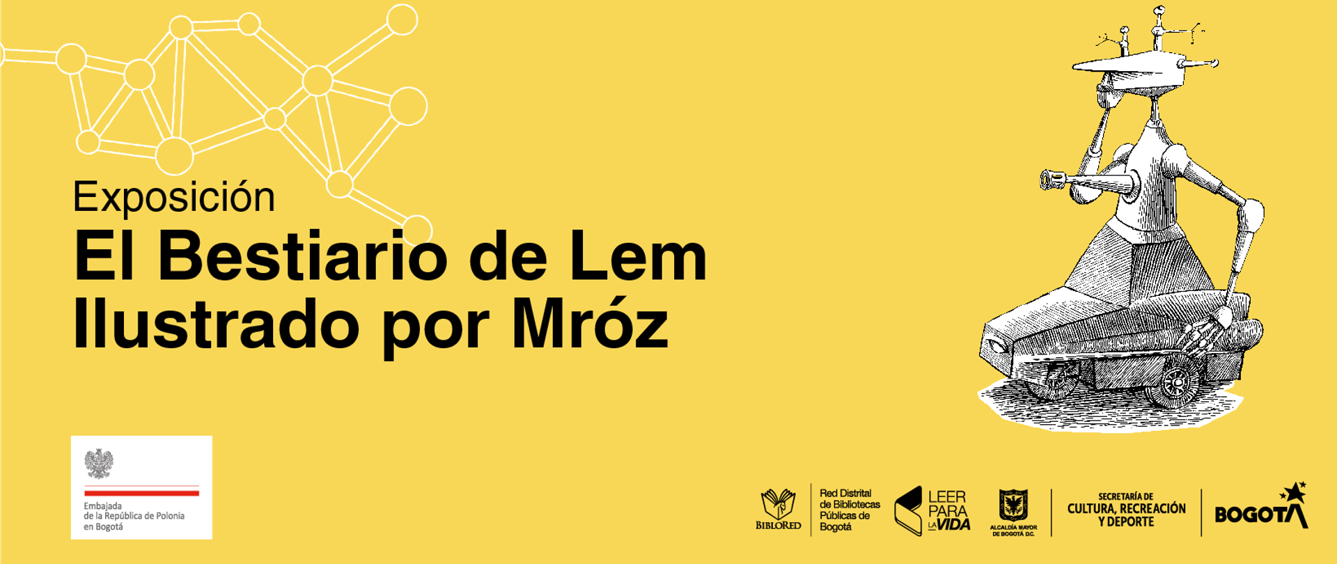 La exposición „El Bestiario de Lem ilustrado por Mroz” en BIBLORED en Bogotá 
