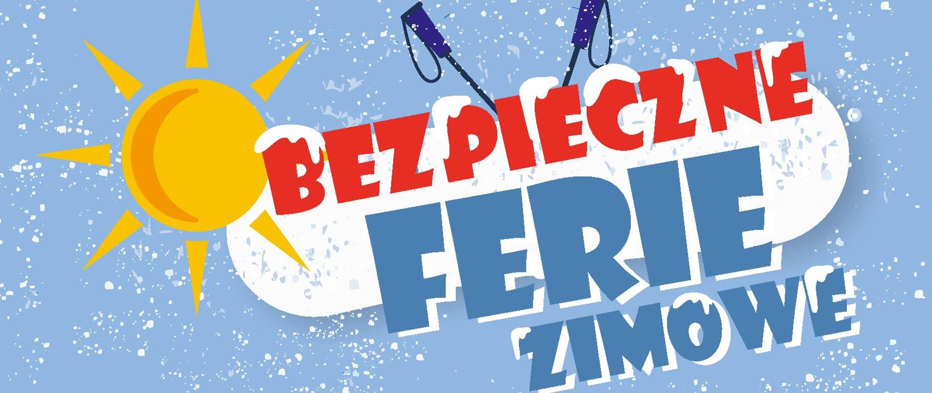 Plakat konkursu "Bezpieczne ferie"