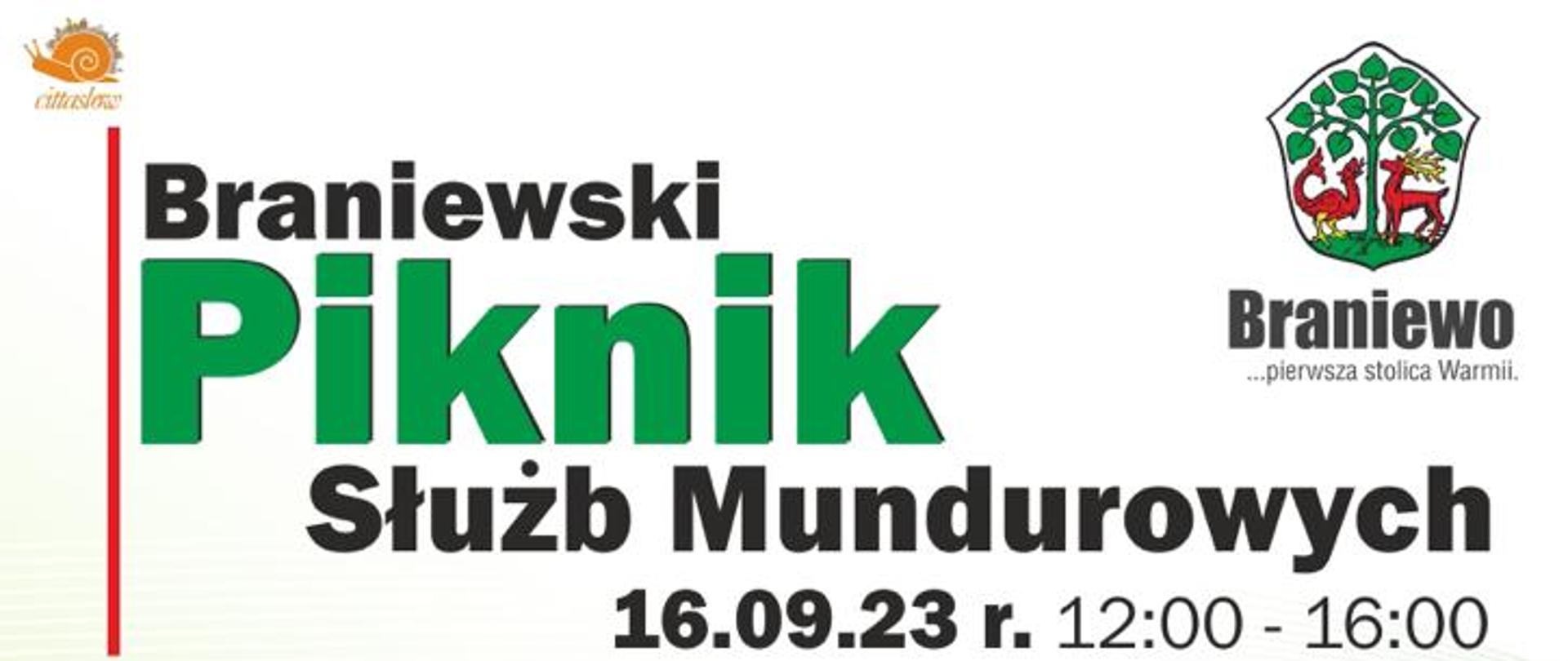 Plakat reklamujący Piknik Służb Mundurowych 2023